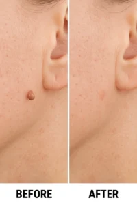 Skin tags removal Tilbury before and after