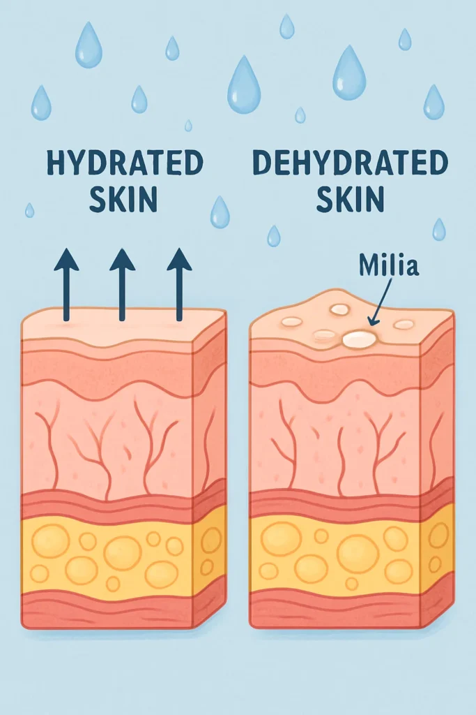 The importance of hydration and milia production Tilbury