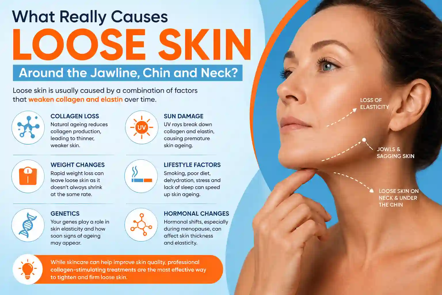What Really Causes Loose Skin Around the Jawline, Chin and Neck Tilbury?